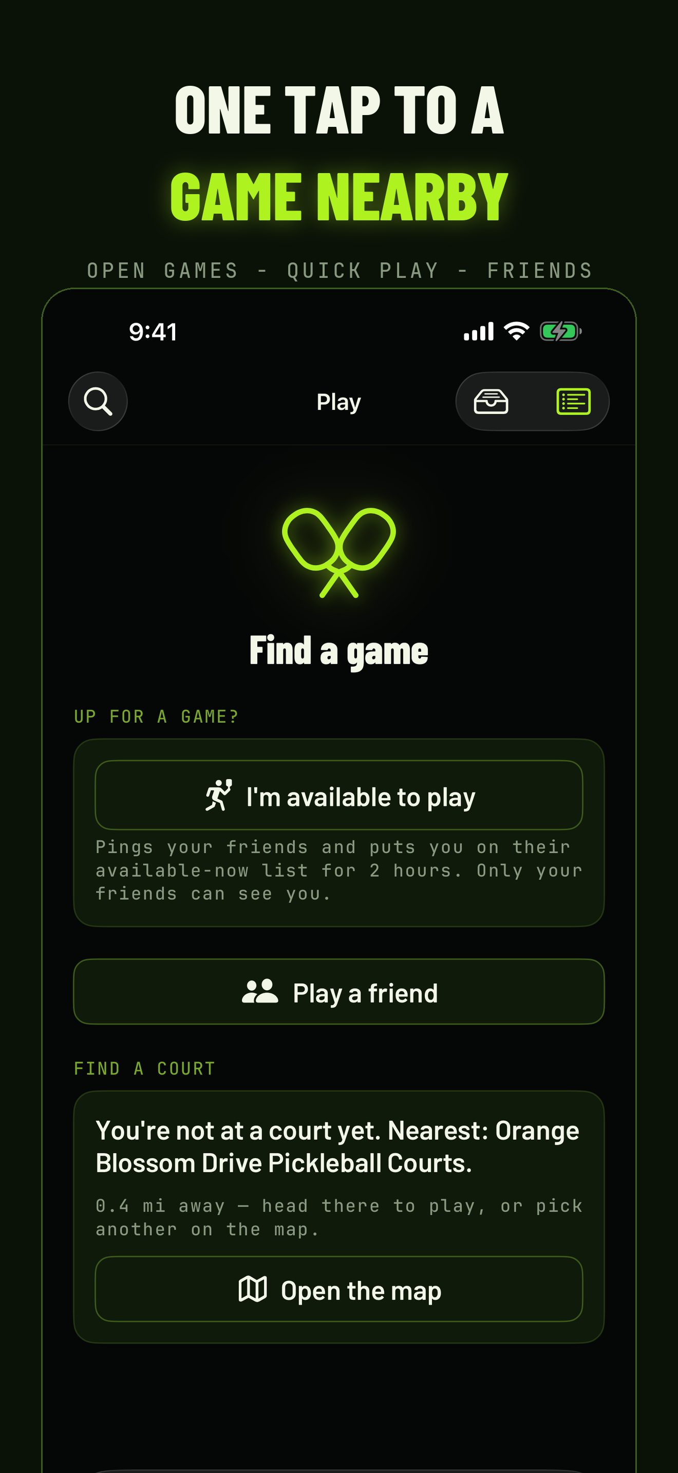 Paddle Wars play screen